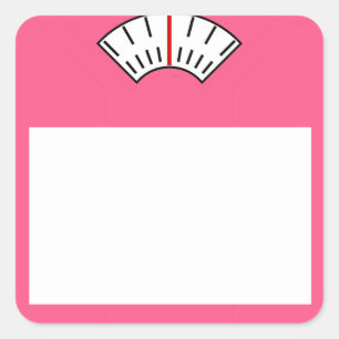 Pegatina Cuadrada Pegatinas del Rastreador de Pérdida de Peso-Pegati