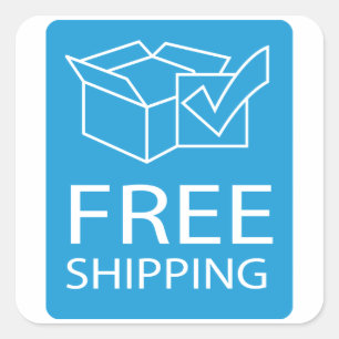 Pegatina Cuadrada Pegatinas del Rótulo del envío gratis