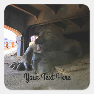 Pegatina Cuadrada Pegatinas del Seattle Fremont Troll #2