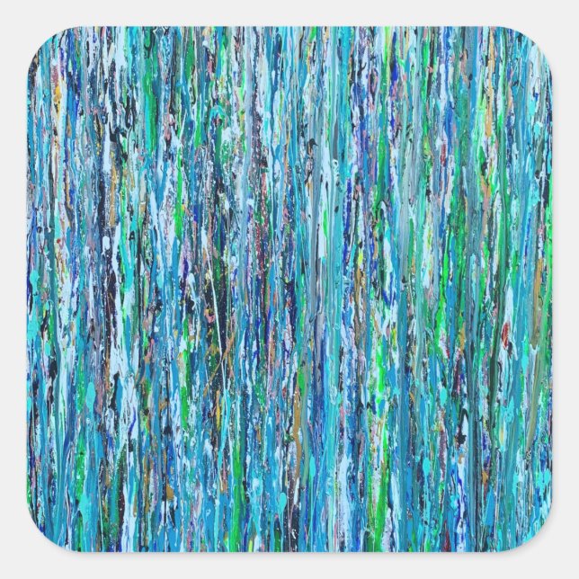 Pegatina Cuadrada Pegatinas del Water Under the Bridge (Anverso)