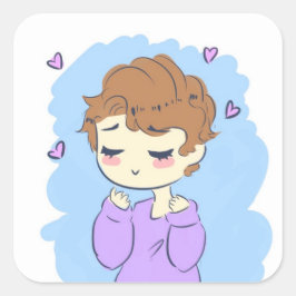 Pegatina Cuadrada Pegatinas desordenados