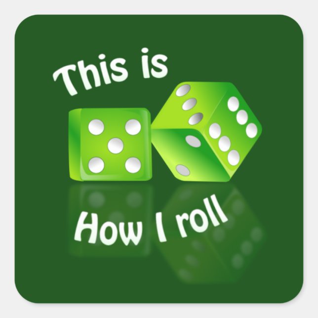 Pegatina Cuadrada Pegatinas Dices (Anverso)