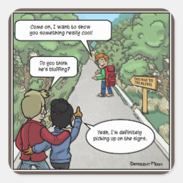 Pegatina Cuadrada Pegatinas divertidos