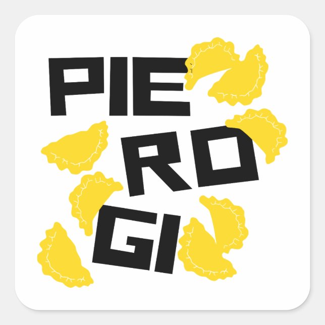 Pegatina Cuadrada Pegatinas divertidos de Pierogi (Anverso)