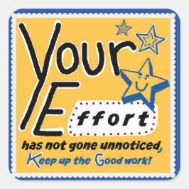 Pegatina Cuadrada Pegatinas docentes/estudiantes