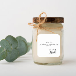 Pegatina Cuadrada Pegatinas elegantes modernas minimalistas sencilla