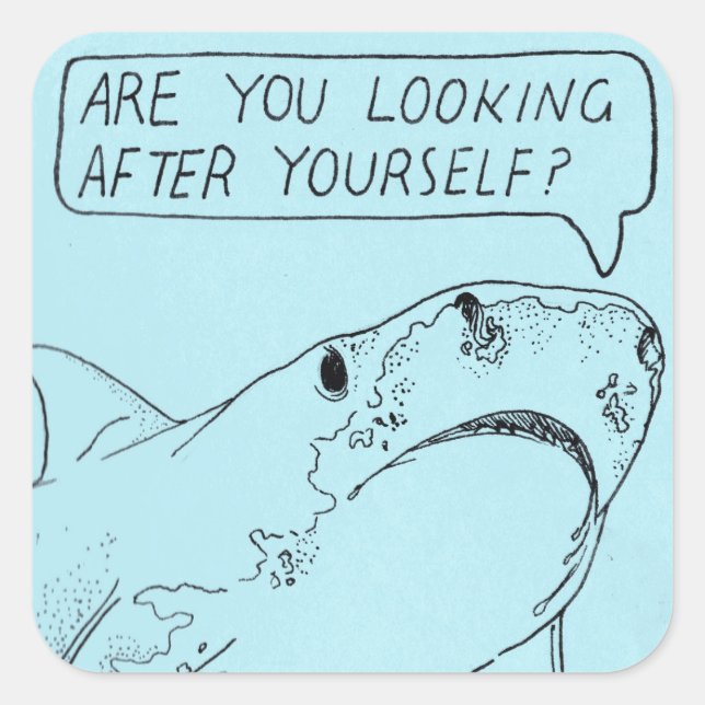 Pegatina Cuadrada Pegatinas Fergul Sharky (Anverso)