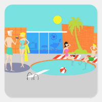 Pegatinas Fiestas de Retro Pool