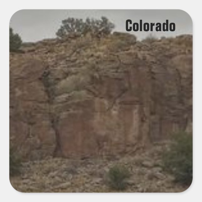 Pegatina Cuadrada Pegatinas fotográficos de Bonito Colorado (Anverso)