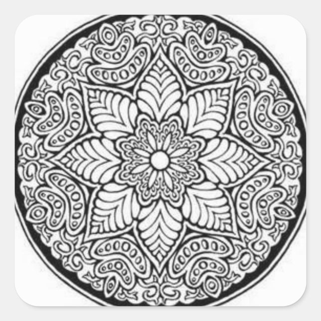 Pegatina Cuadrada Pegatinas geométricos (Anverso)