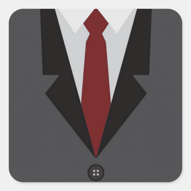Pegatina Cuadrada Pegatinas Gray Suit (Anverso)