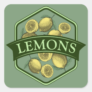 Pegatina Cuadrada Pegatinas LEMONS - Personalizable