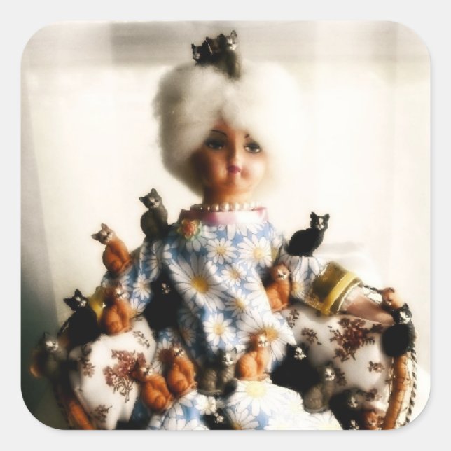 Pegatina Cuadrada Pegatinas locas (Anverso)