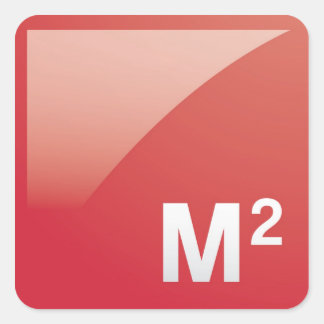 Pegatina Cuadrada Pegatinas - Logotipo de caja
