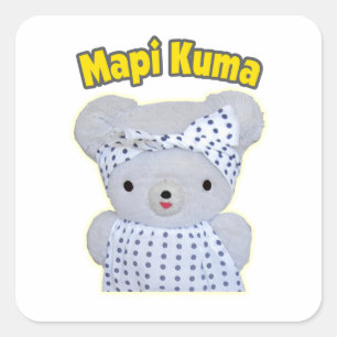 Pegatina Cuadrada Pegatinas Mapi Kuma #1