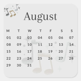 Pegatina Cuadrada Pegatinas mes del año - August (S'I) *2022