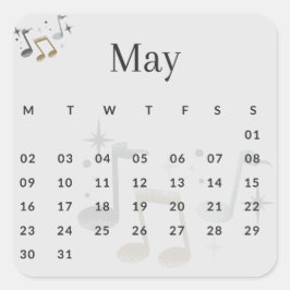 Pegatina Cuadrada Pegatinas mes del año - May (S'I) *2022