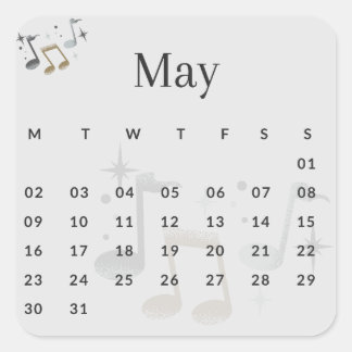 Pegatina Cuadrada Pegatinas mes del año - May (S'I) *2022