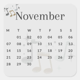 Pegatina Cuadrada Pegatinas mes del año - November (S'I) *2022