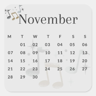 Pegatina Cuadrada Pegatinas mes del año - November (S'I) *2022