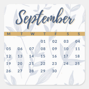 Pegatina Cuadrada Pegatinas mes del año - September (S'A)