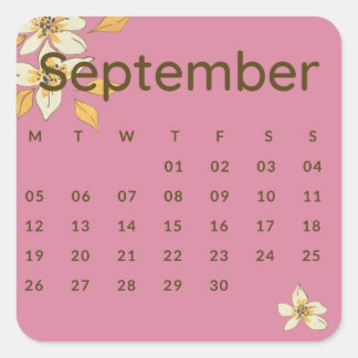 Pegatina Cuadrada Pegatinas mes del año - September (S'F) *2022