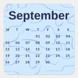 Pegatina Cuadrada Pegatinas mes del año - September (S'K) *2022