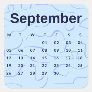 Pegatina Cuadrada Pegatinas mes del año - September (S'K) *2022