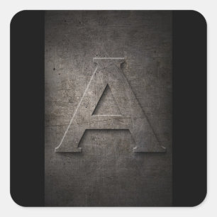 Pegatina Cuadrada Pegatinas Metalizado de monogramas