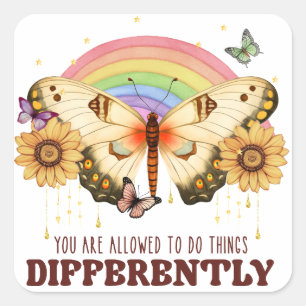 Pegatina Cuadrada Pegatinas motivacionales