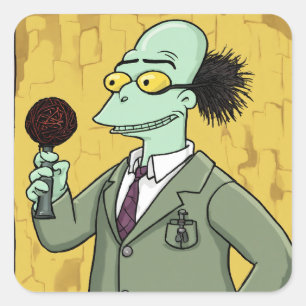 Pegatina Cuadrada "Pegatinas muy graciosos: ¡Una risa un minuto!"