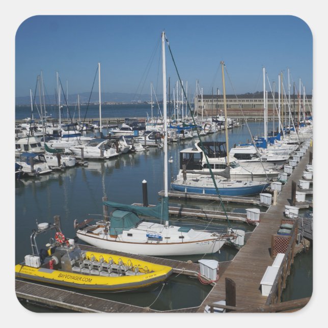 Pegatina Cuadrada Pegatinas náuticos de San Francisco (Anverso)