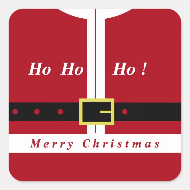 Pegatina Cuadrada Pegatinas navideñas de Santa Claus (Anverso)