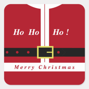 Pegatina Cuadrada Pegatinas navideñas de Santa Claus