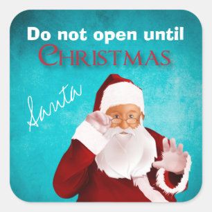 Pegatina Cuadrada Pegatinas oficiales del paquete de Santa
