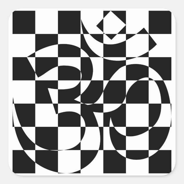Pegatina Cuadrada pegatinas ópticos hindúes (Anverso)