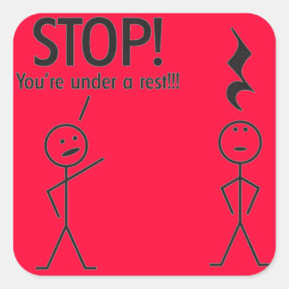 Pegatina Cuadrada Pegatinas para músicos