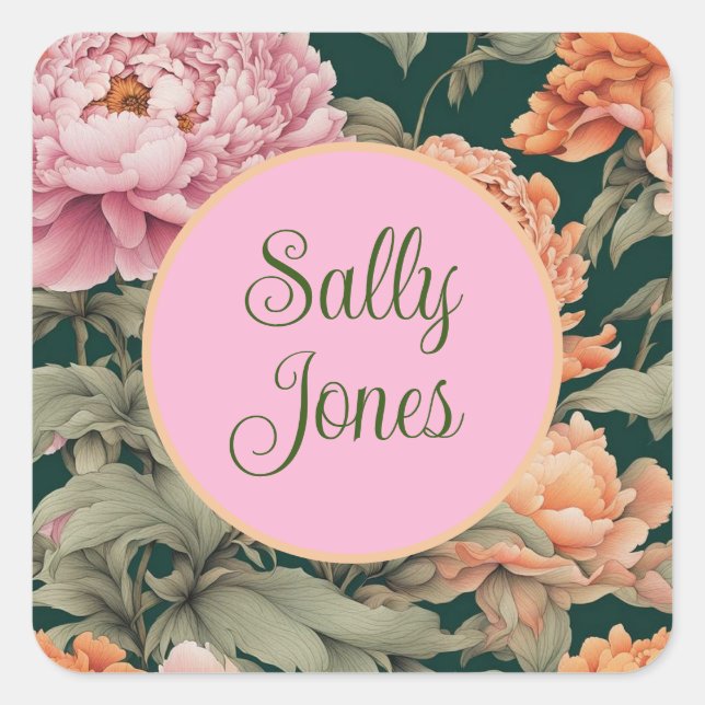 Pegatina Cuadrada Pegatinas personalizados (Anverso)