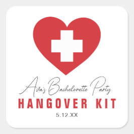 Pegatina Cuadrada Pegatinas personalizados de HANGOVER Kit