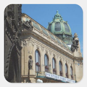 Pegatina Cuadrada Pegatinas personalizados de Praga/Praha