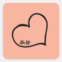 Pegatinas personalizados del corazón