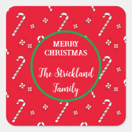 Pegatina Cuadrada Pegatinas personalizados para Navidades