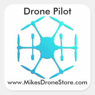 Pegatina Cuadrada Pegatinas piloto de drones