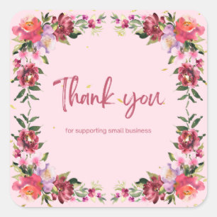 Pegatina Cuadrada "Pegatinas premium para pequeñas empresas"