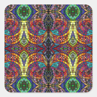 Pegatina Cuadrada Pegatinas psicodélicos