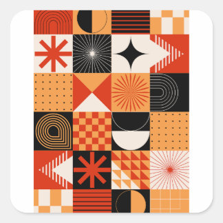 Pegatina Cuadrada Pegatinas redondos clásicos