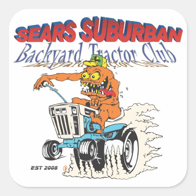 Pegatina Cuadrada Pegatinas Sarge (Anverso)