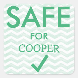 Pegatina Cuadrada Pegatinas seguros de la comida para las dietas