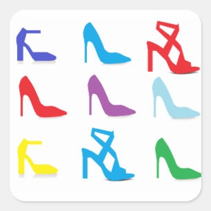 Pegatina Cuadrada pegatinas "Shoes"