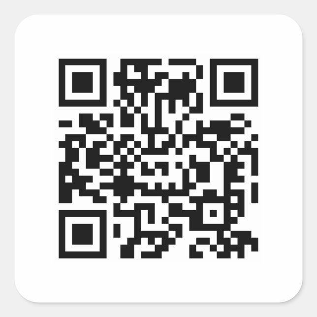 Pegatina Cuadrada Pegatinas simples con código QR (Anverso)